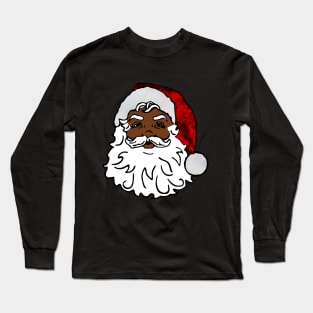 african black santa claus christmas Long Sleeve T-Shirt